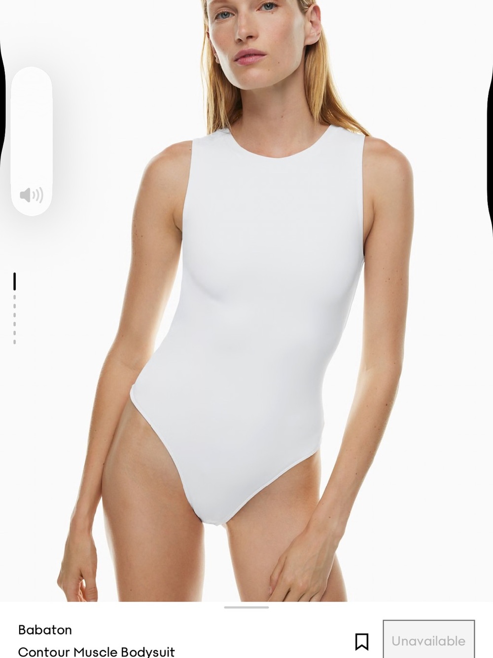 Babaton White Sleek High-Neck Bodysuit
